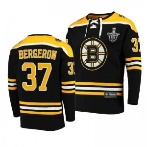 2020 Stanley Cup Playoffs Bruins Patrice Bergeron Jersey Hoodie Black - Sale