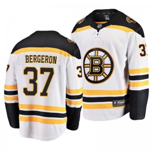 Bruins Patrice Bergeron White Away Breakaway Away Jersey - Sale