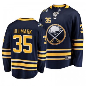 Linus Ullmark Sabres 2019 NHL Global Series Breakaway Player Navy Jersey - Sale