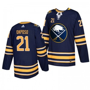 50th Anniversary Buffalo Sabres Navy Home Authentic Player Kyle Okposo Jersey - Sale