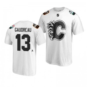 Flames Johnny Gaudreau White 2019 NHL All-Star T-shirt - Sale