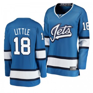 Women's Blue Jets Bryan Little Fanatics Branded Breakaway Alternate Jersey - Sale