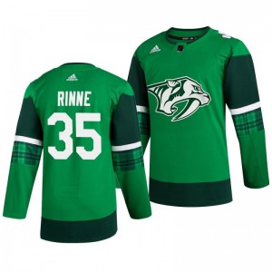 Predators Pekka Rinne 2020 St. Patrick's Day Authentic Player Green Jersey - Sale
