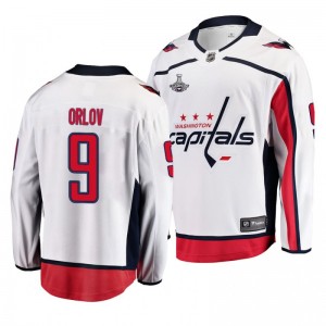 Stanley Cup Champions Dmitry Orlov Capitals White Breakaway Road Jersey - Sale