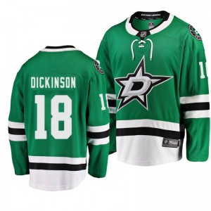 Stars Jason Dickinson Breakaway Player Fanatics Branded Kelly Green Home Jersey - Sale