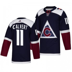 Matt Calvert Avalanche Navy Authentic Third Alternate Jersey - Sale