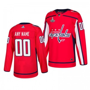 Custom Capitals 2018 Stanley Cup Champions Authentic Player Home Red Jersey - Sale