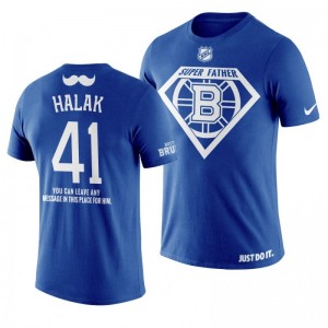 Boston Bruins Jaroslav Halak Navy Father's Day Super Dad T-shirt - Sale