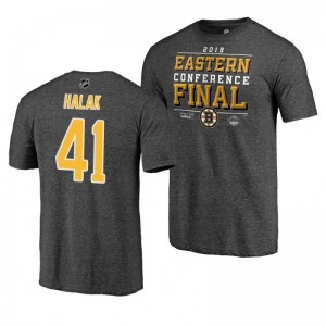 Bruins 2019 Stanley Cup Playoffs Jaroslav Halak Eastern Conference Finals Gray T-Shirt - Sale
