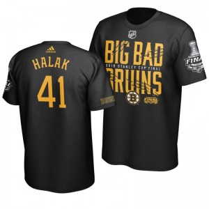 Jaroslav Halak Bruins Black Stanley Cup Final Big Bad Bruins T-Shirt - Sale