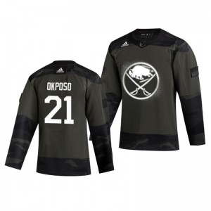 Kyle Okposo 2019 Veterans Day Sabres Practice Authentic Jersey - Sale