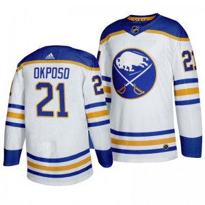 Sabres Kyle Okposo Away Authentic Return to Royal White Jersey - Sale