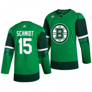 Bruins Milt Schmidt 2020 St. Patrick's Day Authentic Player Green Jersey - Sale