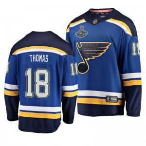 Blues 2019 Stanley Cup Champions Robert Thomas Home Breakaway Player Jersey - Blue - Sale