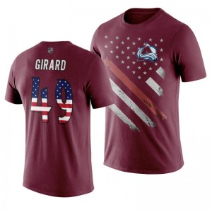 Samuel Girard Avalanche Burgundy Independence Day T-Shirt - Sale