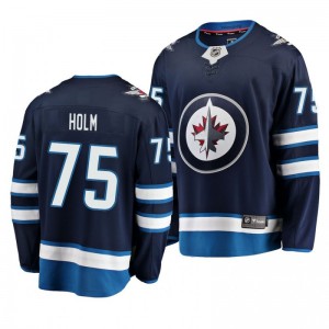 Home Breakaway Player Jets Arvid Holm Navy Jersey - Sale