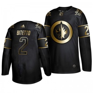 Anthony Bitetto Jets Black Authentic Golden Edition Adidas Jersey - Sale
