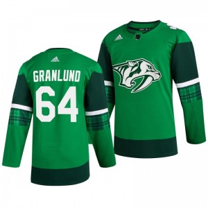 Predators Mikael Granlund 2020 St. Patrick's Day Authentic Player Green Jersey - Sale