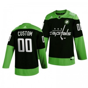 Washington Capitals Hockey Fight nCoV Custom Green Jersey - Sale