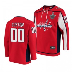 2020 Stanley Cup Playoffs Capitals Custom Jersey Hoodie Red - Sale