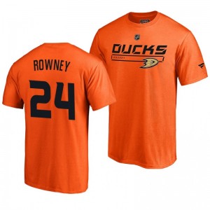 Anaheim Ducks Carter Rowney Orange Rinkside Collection Prime Authentic Pro T-shirt - Sale