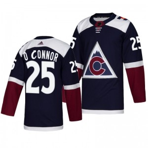 Logan O'Connor Avalanche Navy Authentic Third Alternate Jersey - Sale