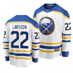 Sabres 2020-21 Johan Larsson Breakaway Player Away White Jersey - Sale