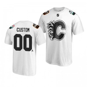 Flames Custom White 2019 NHL All-Star T-shirt - Sale