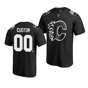 Flames Custom Black 2019 NHL All-Star T-shirt - Sale