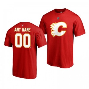 Flames Custom Navy Alternate Authentic Stack T-Shirt - Sale