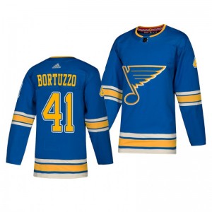 Blues Robert Bortuzzo Heritage Adidas Authentic Blue Alternate Jersey - Sale