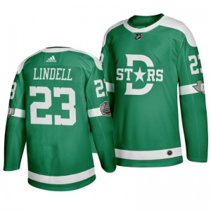 2020 Winter Classic Dallas Stars Esa Lindell Green Retro Adidas Authentic Jersey - Sale