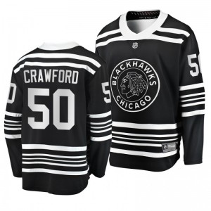 Blackhawks Corey Crawford #50 Black 2019-20 Premier Alternate Breakaway Jersey - Sale