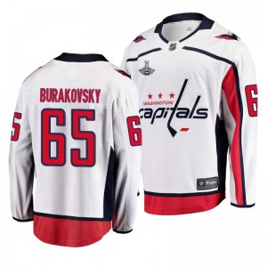 Stanley Cup Champions Andre Burakovsky Capitals White Breakaway Road Jersey - Sale