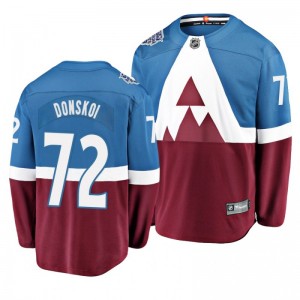 Joonas Donskoi #72 2020 Stadium Series Colorado Avalanche Breakaway Player Jersey - Blue Burgundy - Sale