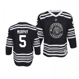 Blackhawks Connor Murphy 2019 Winter Classic Replica Player Black Youth Jersey - Sale