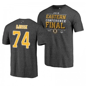 Bruins 2019 Stanley Cup Playoffs Jake DeBrusk Eastern Conference Finals Gray T-Shirt - Sale