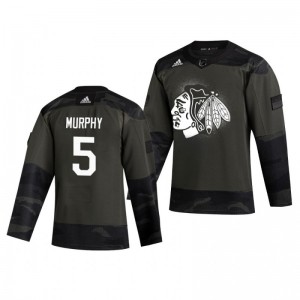 Connor Murphy 2019 Veterans Day Blackhawks Practice Authentic Jersey - Sale