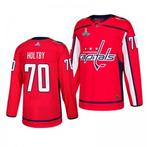 Braden Holtby Capitals 2018 Stanley Cup Champions Authentic Player Home Red Jersey - Sale