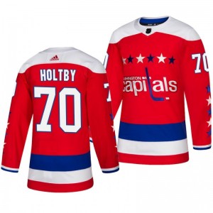 Braden Holtby Capitals Red Adidas Authentic Third Alternate Jersey - Sale